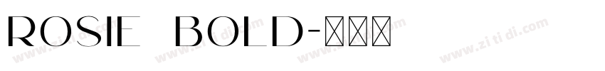Rosie Bold字体转换